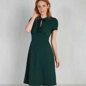 Modcloth Forest Green Midi Dress